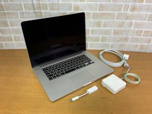 【名古屋発/002】Apple MacBook Pro (Retina, 15-inch, Mid 2015) A1398 Core i7-4770HQ 16GB(8G×2) 500GB OSなし ゴム・液晶の劣化 キズ