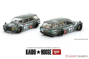 Mini gt 1/64 ダットサン KAIDO 510 ワゴン カーボンファイバー V3 (右ハンドル) 未使用品　ミニカー　ホットウィール