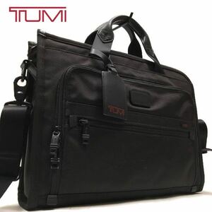 【新品同様×定価6万円】TUMI トゥミ 26110DH スリム・デラックス・ポートフォリオ ブリーフケース ビジネスバッグ 2way 黒 メンズ