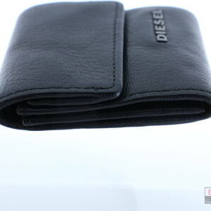 良品★Q11 DIESEL ディーゼル ミニ財布 メンズ メンズ財布 ブラック 2ポケット 約8×7.5×1.7cm 小銭いれ コインケース 本革 レザー 正規品の画像5