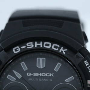 良品★R05 CASIO カシオ G-SHOCK ジーショック ブラック AWG-M100BW バックライト メンズ ケース約4.5cm 20気圧防水 腕時計 動作確認済みの画像3