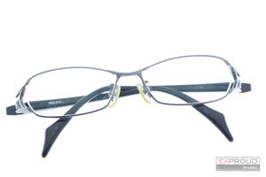 良品★Q51 メガネ市場 BEZEL EYES ベゼルアイズ BZL-2408 54□14-140 ブラック 金属フレーム メンズメガネ メガネフレーム 度入り