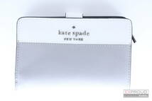 良品★Q30 KATE SPADE ケイトスペード 二つ折り財布 ステイシー グレー wlr00124-020 アウトレット レディース 財布 小銭入れあり 正規品_画像2