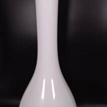 K) clay JAPAN 花瓶 花器 フラワーベース 壺 花びん つぼ ガラス製 白 ホワイト インテリア 置物 高さ52㎝ 上部直径7.8㎝ B2005_画像4