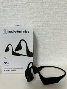 【新古品】audio-technica 軟骨伝導ヘッドホン ATH-CC500BT Bluetooth ワイヤレスイヤホン 黒 【送料込み】