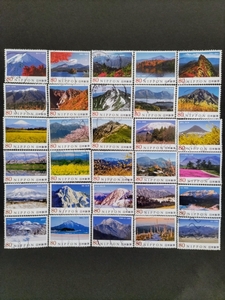 使用済み切手　「日本の山岳　全６集」　６０種完　６０枚