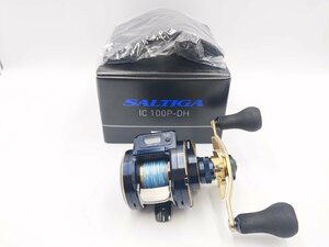 (管74359) 美品 Daiwa ダイワ 21 ソルティガIC 100P-DH よつあみ X8 1号-300m タイラバ イカメタル ベイトリール