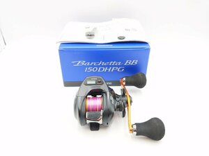 (管81523)訳あり 実釣未使用 Shimano シマノ 21 バルケッタBB 150DHPG カウンターリール イカメタル タイラバ ハンドルキャップ割れ