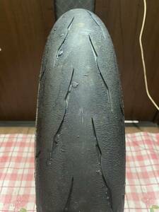 中古MCタイヤ 2021年製造 BRIDGESTONE BATTLAX RACING R11 MEDIUM 120/70R17 ブリヂストン バトラックス レーシング 120 70 17 2921 K4618