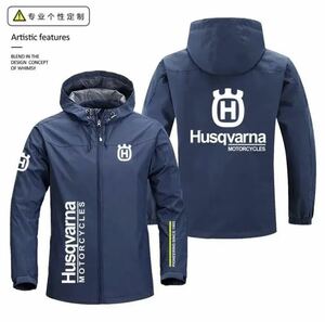 【送料無料】HUSQVARNA フード付きジャケット,暖かいカジュアルウェア,防風,ジッパー付き