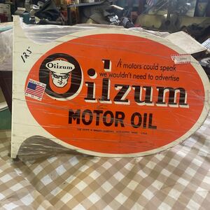 ☆( Oilzum motor oil )ガレージ 両面看板 アメリカン雑貨