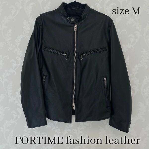 FORTIME fashion leather レザージャケットM