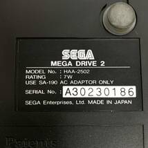 動作品 SEGA MEGA DRIVE2 本体 HAA-2502 セガ メガドライブ2 SONIC 3 ソニック3 alpひ0116_画像7