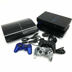 SONY PS3 PS4 PlayStation プレステ SCPH-10000/30000 CECHL00 3台 セット まとめて コントローラー 通電確認済 alp古0207