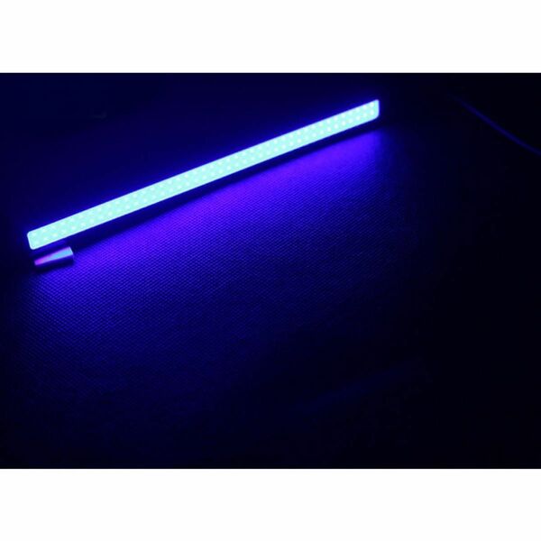 発光力の強いCOB LEDデイライト ブルー 2本セット 防水 バーライト ブラックフレーム 青