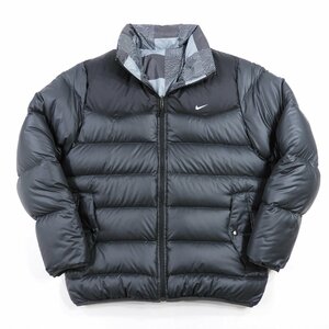 NIKE ナイキ 444742-060 リバーシブル ダウジャケット size XL #14660 チェック ブルゾン 防寒