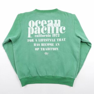 ocean pacific オーシャンパシフィック スウェット グリーン size XL #14693 アメカジ トレーナー スエット