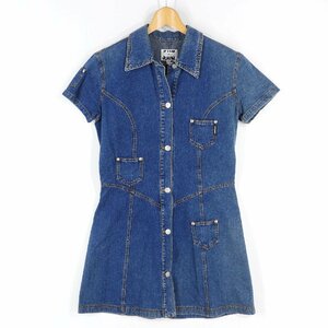 ICEBERG Iceberg short sleeves Denim One-piece size 40 #15287 lady's Denim dress American Casual 