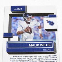 Panini 2022 DONRUSS OPTIC FOOTBALL PURPLE SHOCK MALIK WILLIS RATEDROOKIE #15506 送料360円 トレカ NFL アメフト_画像5