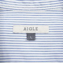 AIGLE エーグル 長袖 BD オックスフォードシャツ 8501-31104 ブルー size L #15817 きれいめ ボタンダウン トップス_画像3