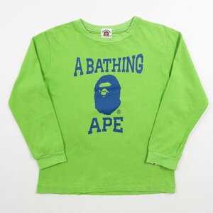 A BATHING APE アベイシングエイプ 長袖Tシャツ Size 130 #16204 送料360円 アメカジ カジュアル BAPE