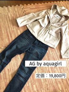 新品 AG by aquagirl ラネリアウール　ショートフーデッドコート ジャケット ブルゾン