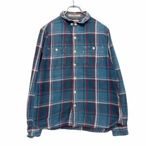 中古 古着 levi's 長袖 ネルシャツ S ブルー ホワイト レッド リーバイス チェック ポケット 古着卸 アメリカ仕入 a601-6843