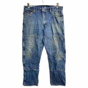 中古 古着 Dickies デニムパンツ W36 ディッキーズ ダブルニー ビッグサイズ ブルー コットン メキシコ製 古着卸 アメリカ仕入 2401-852