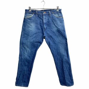 中古 古着 Wrangler カウボーイ ロングパンツ W38 ラングラー 13MWZ ビッグサイズ ブルー コットン USA製 古着卸 アメリカ仕入 2401-851