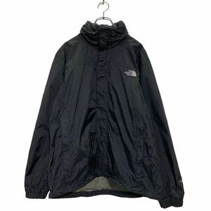 中古 古着 THE NORTH FACE ジップアップ ナイロンジャケット M ブラック ノースフェイス フード収納 ロゴ 古着卸 アメリカ仕入 a602-6113