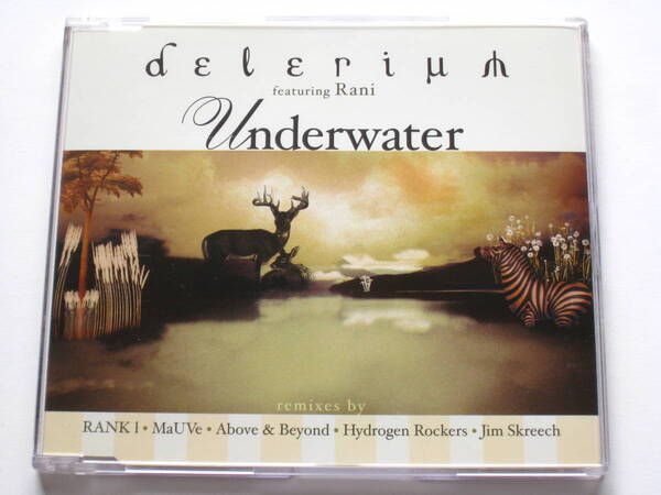 デレリアム/Underwater (ベルギー盤CD) ■ Above & Beyond / Rank 1 / MaUVe / Hydrogen / Jim Skreech / Rani / Delerium