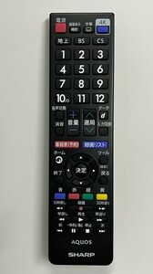 シャープ 4K液晶TV アクオス用リモコン GB335SA 動作品 ⑥ 