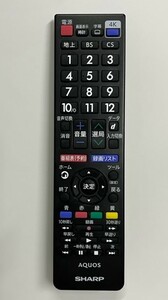 シャープ 4K液晶TV アクオス用リモコン GB335SA 動作品 美品 ⑥ 