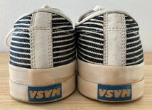 visvimスニーカー JAIPUR LO-HICKORY COLOR: WHITE / NAVY ITEM No: V00007107-01 SIZE : US MENS 10 コンバース 古着ヒッコリー_画像6