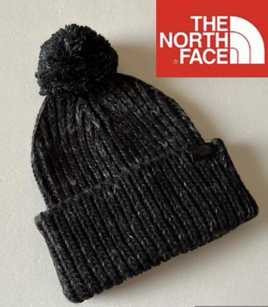 【送料無料】★新品ノースフェイス THE NORTH FACE ポンポン付き ニット帽 キャップ 帽子 ビーニー グレー 男女兼用 ボンボン 1