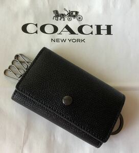 [ free shipping ] new goods * Coach Coach*73992 key holder 5 ream key case black 