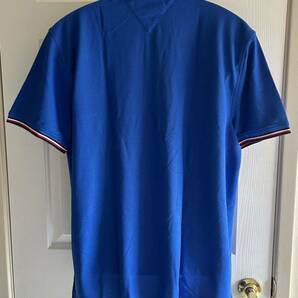 【送料無料】新品■TOMMY HILFIGER トミーヒルフィガー メンズ 半袖 ポロシャツ XL 青 かのこ地 正規品１ゴルフシャツの画像3