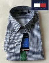 【送料無料】新品 トミーヒルフィガー TOMMY HILFIGER メンズ ストレッチ ワイシャツ 長袖シャツ XL オールシーズン用_画像1