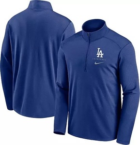 【USサイズ L】NIKE ナイキ メンズ ドジャース Los Angeles Dodgers Dodger Blue Logo Pacer Pullover ハーフジッパー