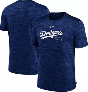 【USサイズ S】 MLB ロサンゼルス ドジャース Los Angeles Dodgers Black Authentic Collection Velocity Tシャツ ロイヤルブルー
