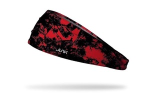 【大人気】JUNK ヘッドバンド GRIDIRON Red Black ジャンク レッド ブラック