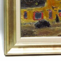 【GINZA絵画館】栗原　信　油絵４号「モレー（パリ郊外）」フランス・水彩画名人・１点もの　R11U8N2B9V7C6A_画像4
