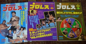 デラックス・プロレス　ミミ萩原 特集グラビア有り 1981年９月号・10月号・11月号　デラックスプロレス　 各号シール巻頭完備