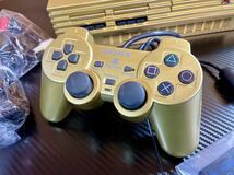 レア品 動作品 PS2プレステ 2 プレイステーション2 SCPH-55000 GU 百式ゴールド 本体 ,コントローラー セットPlaystation2 GOLD_画像3