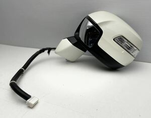 動作品 ホンダ純正RK1 RK2 RK3 RK4 RK5 ステップワゴン カメラ付き ドアミラー サイドミラー 左 7 ピン ホワイトパール NH624P (W16)