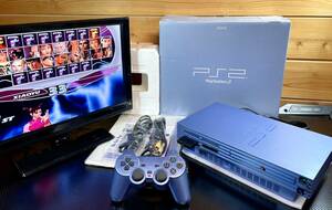 美品 動作品 希少カラー SONY プレステ 2 アクア AQUA PS2 本体コントローラー セット PlayStation2 SCPH 39000 AQ 送料無料