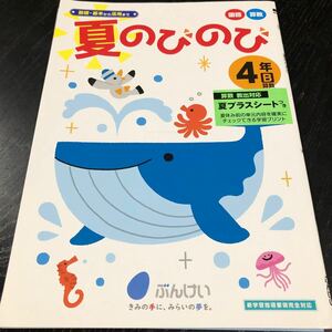 1817 夏のびのび 4年 文溪堂 国語 算数 小学 ドリル 問題集 テスト用紙 教材 テキスト 解答 家庭学習 計算 漢字 過去問 ワーク 勉強 