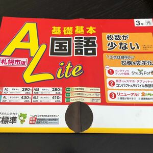 1893 基礎基本国語ALite 3年 小学 ドリル 問題集 テスト用紙 教材 テキスト 解答 家庭学習 計算 漢字 過去問 ワーク 勉強 非売品 日本標準