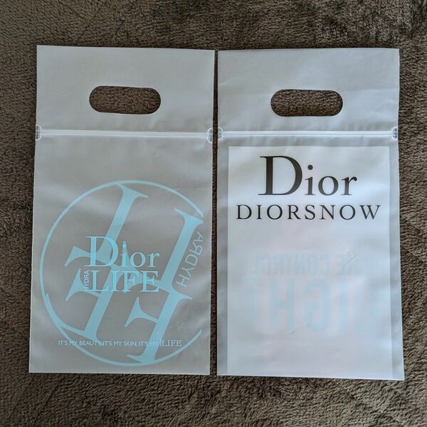 Dior ディオール ショッパー ショッピングバッグ ビニール 袋 2枚セット