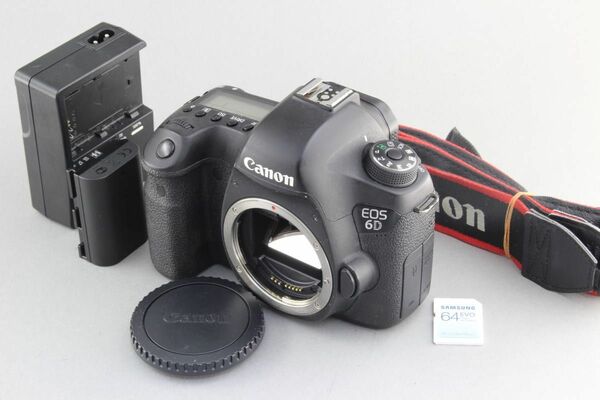 B+ (良品) Canon キヤノン EOS 6D ボディ フルサイズ ショット数14104回 SDカード付 初期不良返品無料